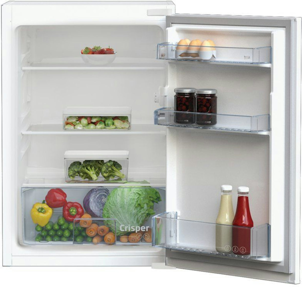 Beko B1904FN inbouw koeler nismaat 88 Deur op deur