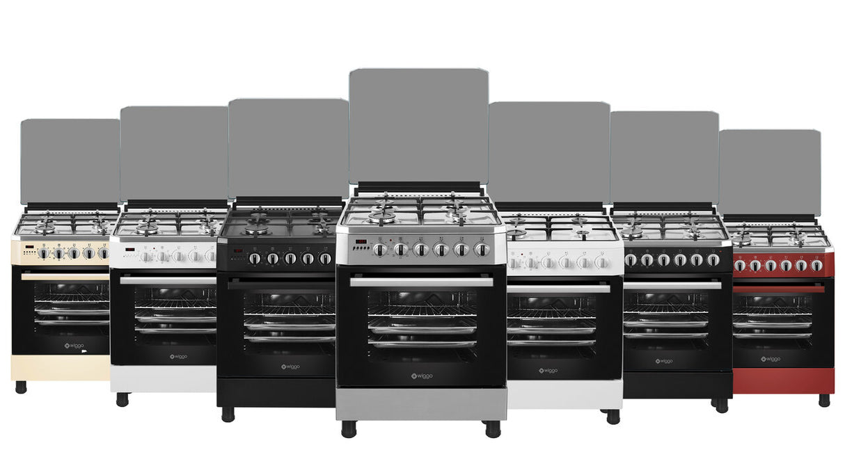 Wiggo WO-E609R(WX) Serie 9 - Gasfornuis - Wit/RVS