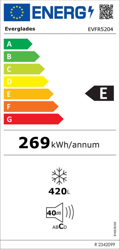 Everglades EVFR5204 vrieskist 420 liter