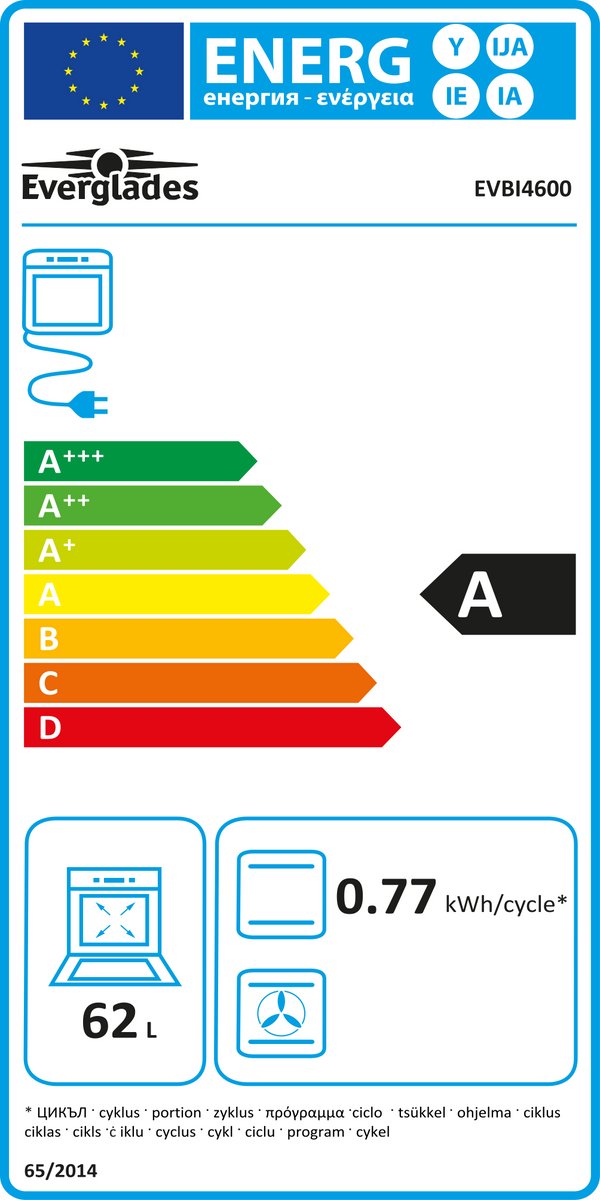 Everglades evbi4600 inbouwoven 60cm