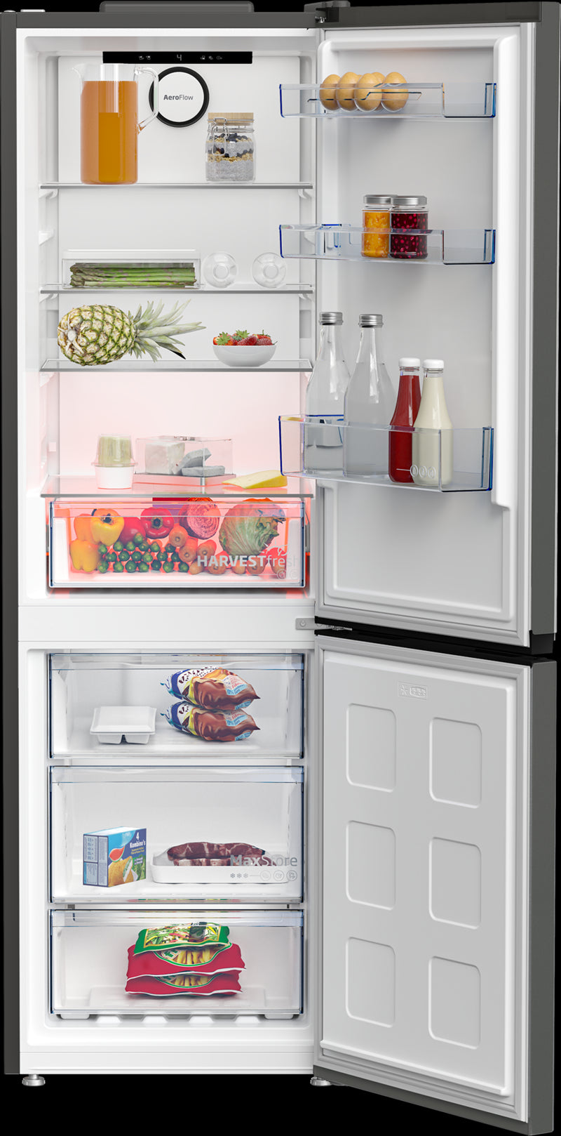 Beko B5RCNA366HG koel-vriescombinatie Vrijstaand 316 l C Aluminium