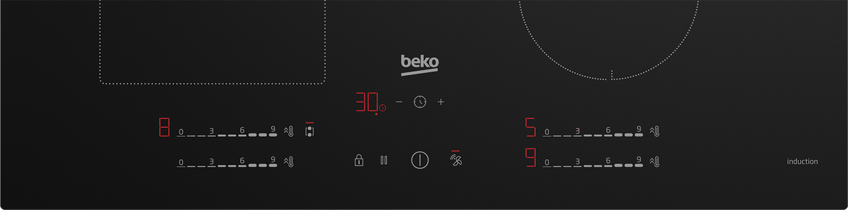 Beko HII74700UF kookplaat Zwart Ingebouwd 70 cm Inductiekookplaat zones 4 zone(s)