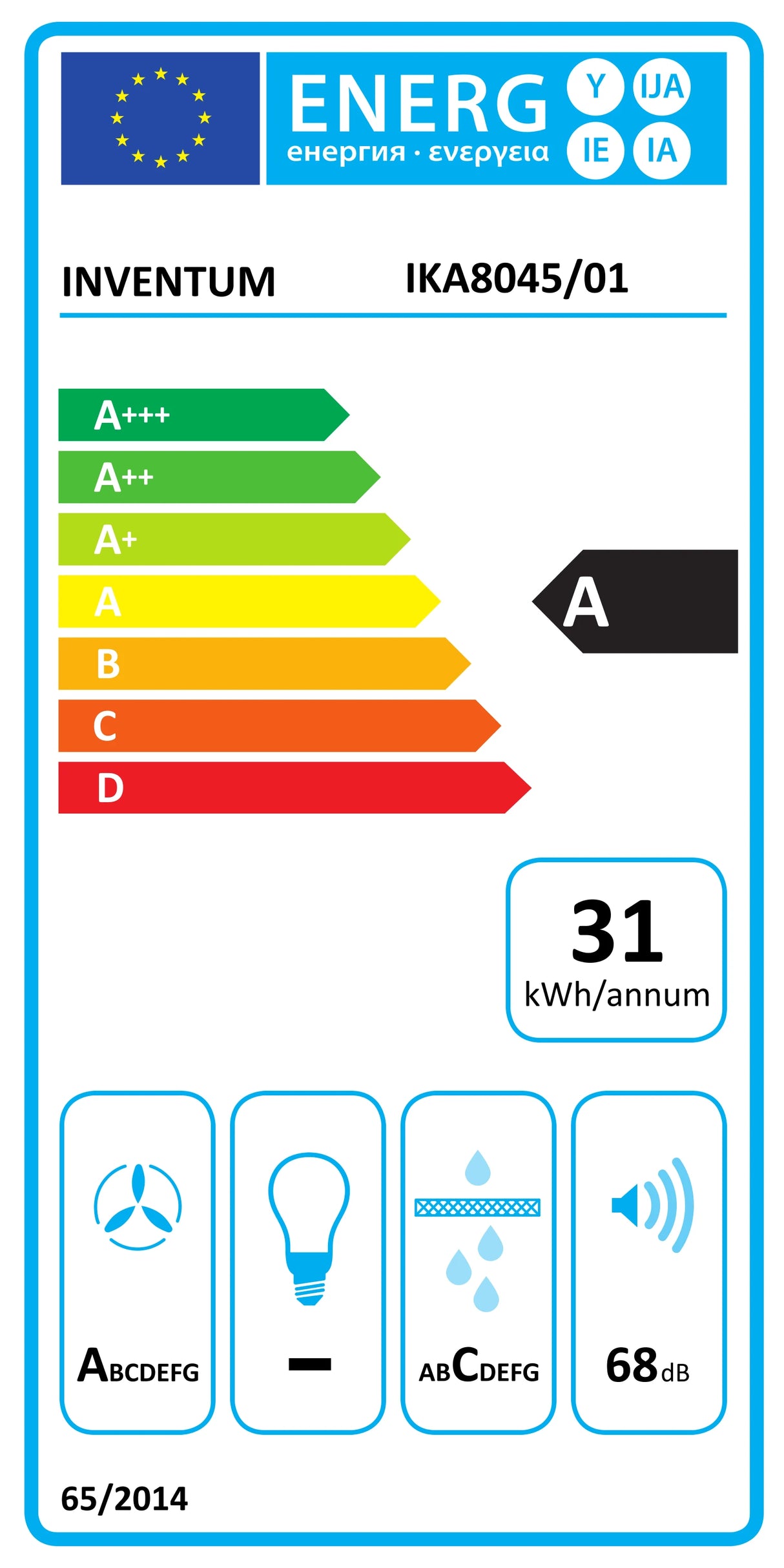 Inventum IKA8045 inbouw inductie kookplaat met afzuiging 80 cm breed