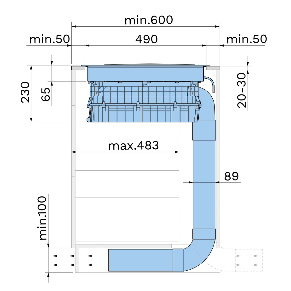 Inventum IKA8045 inbouw inductie kookplaat met afzuiging 80 cm breed
