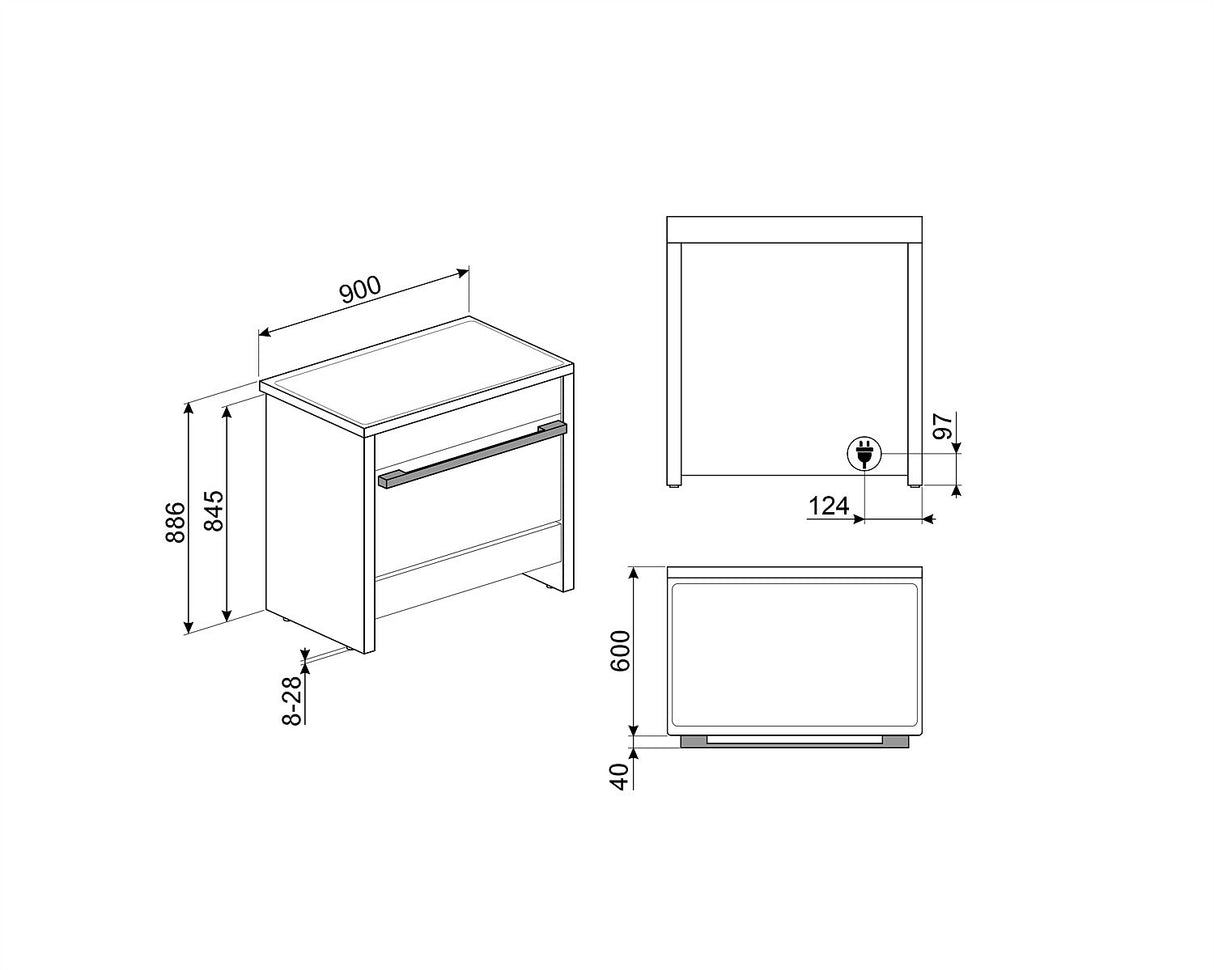 SMEG B95IMAN9 90cm breed Fornuis Antraciet