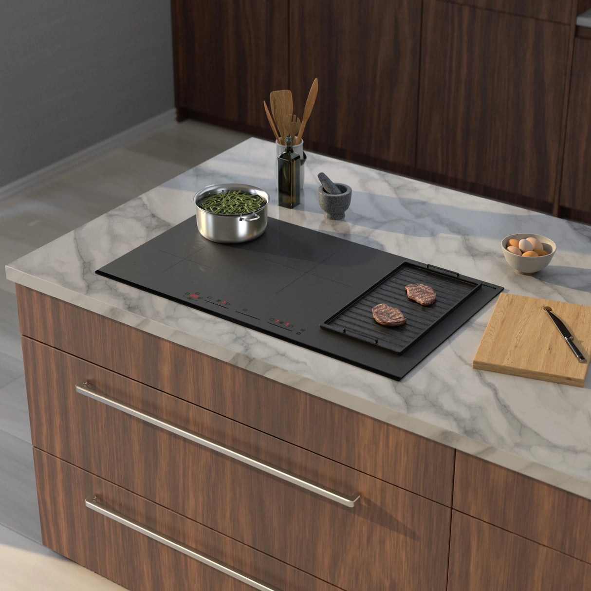 Inventum IKI9035MAT Inductie kookplaat 90 cm breed