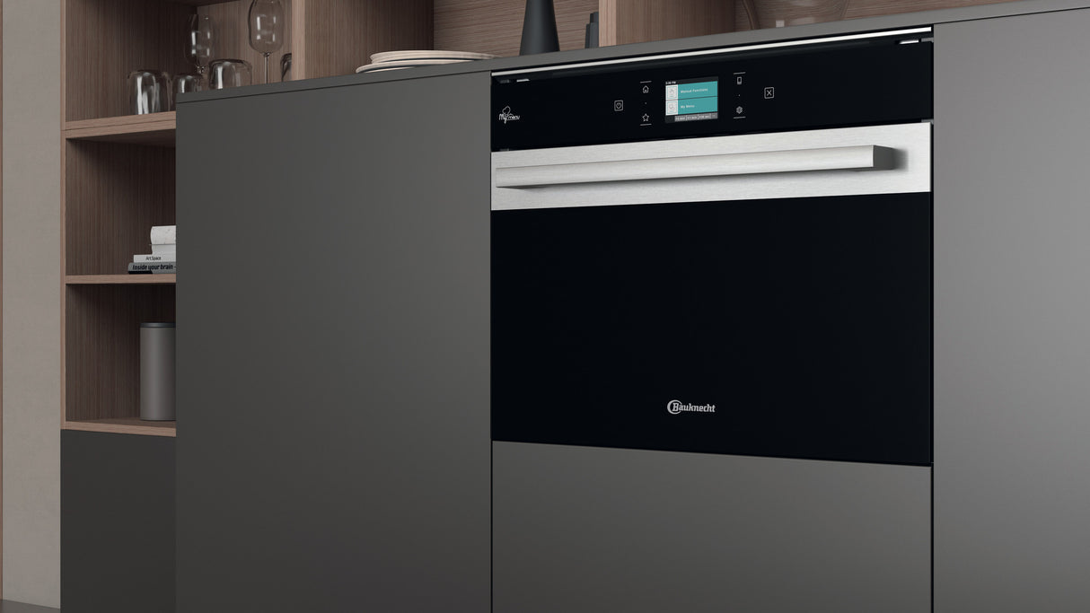 Geïntegreerde Bauknecht oven met magnetronfunctie: RVS - EMEK9 P545 PT