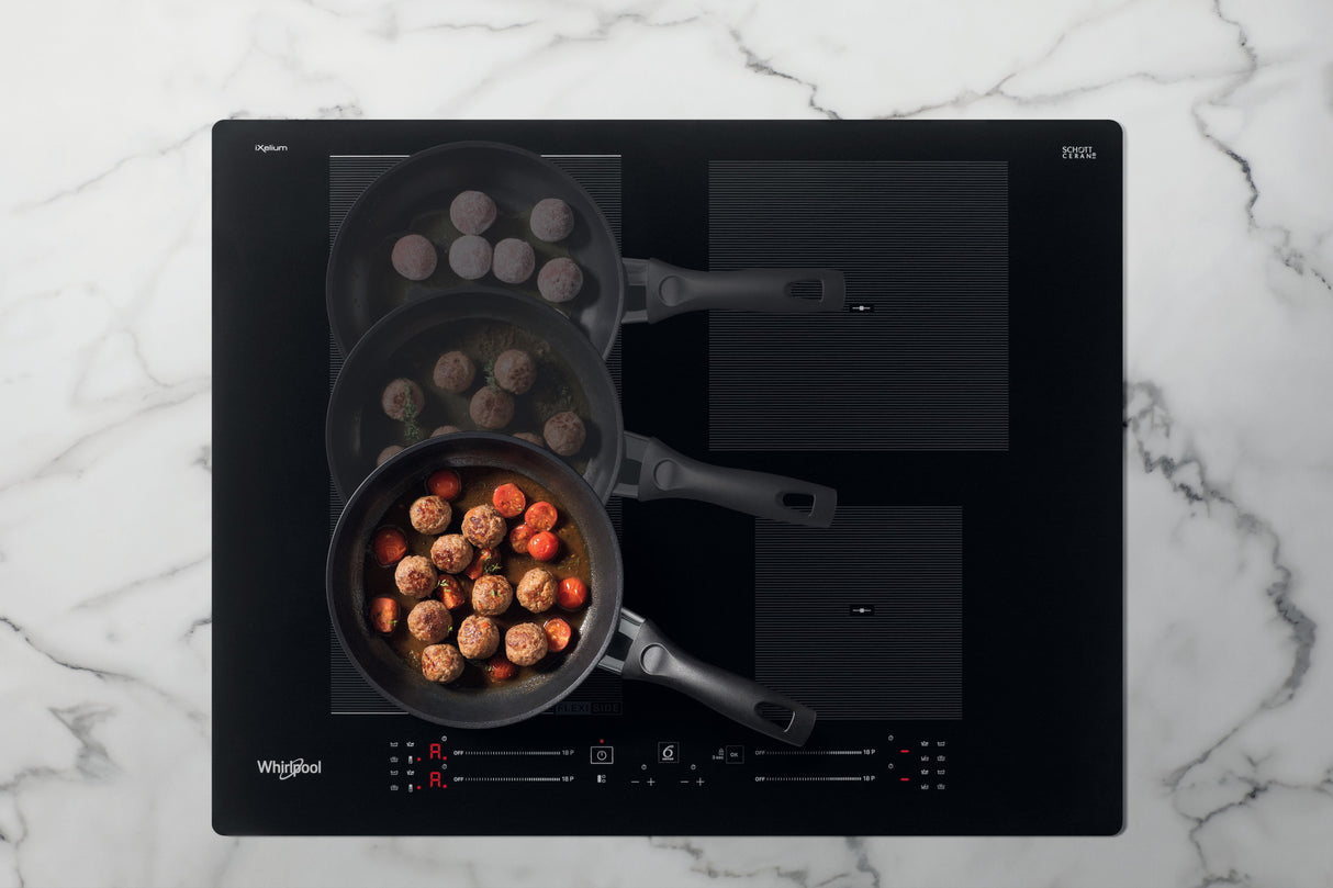 Whirlpool WF S9365 BF/IXL kookplaat Zwart Ingebouwd 65 cm Inductiekookplaat zones 4 zone(s)