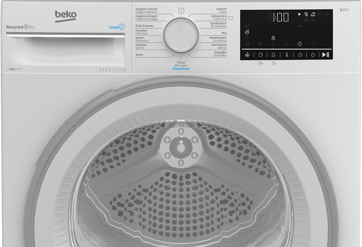 Beko B3T6823WS2 selective 8 kilo warmtepompdroger