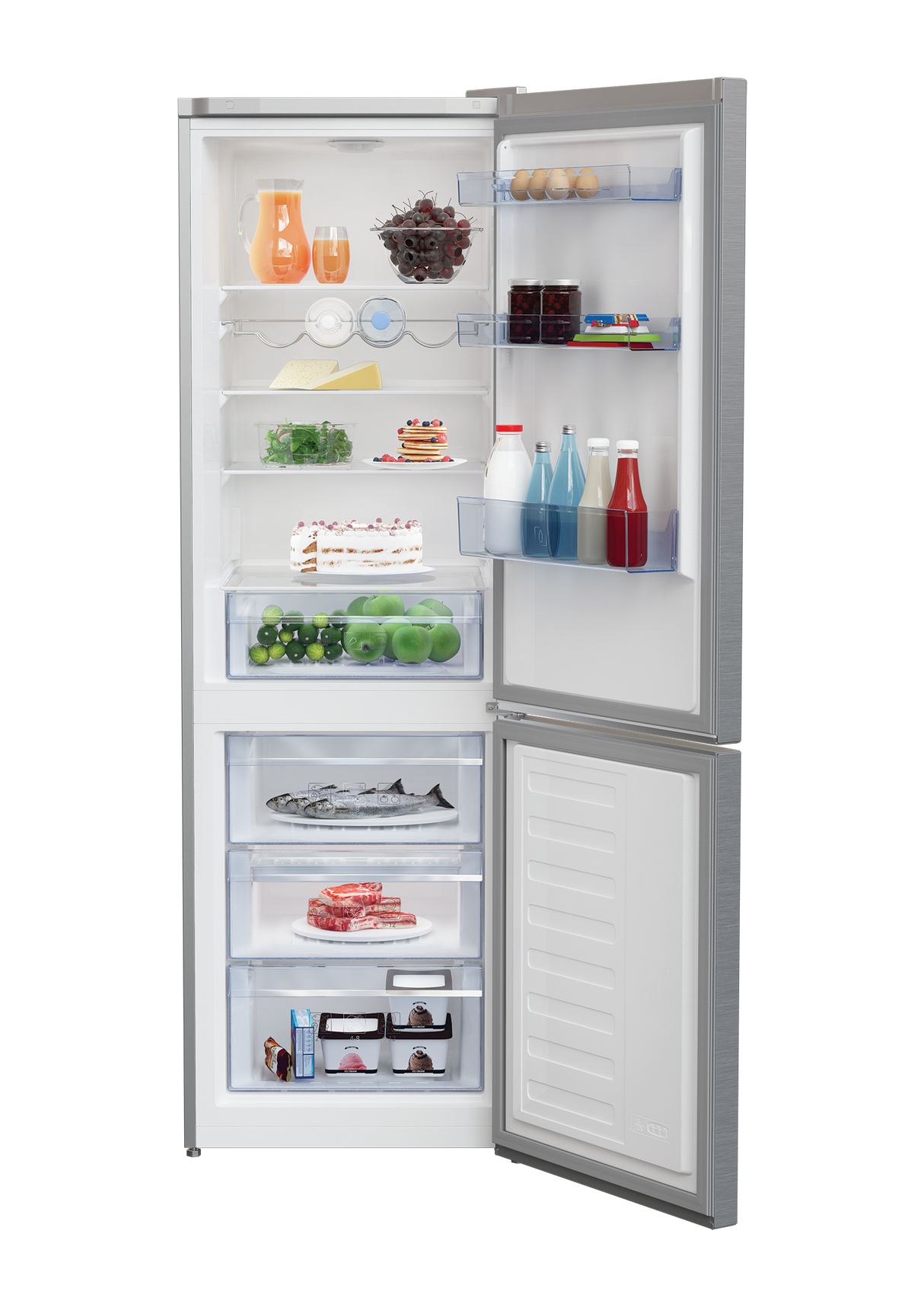 Beko RCSA366k40XBN combi koelkast