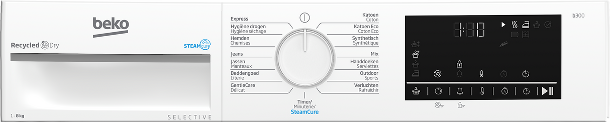 Beko B3T6823W2 wasdroger