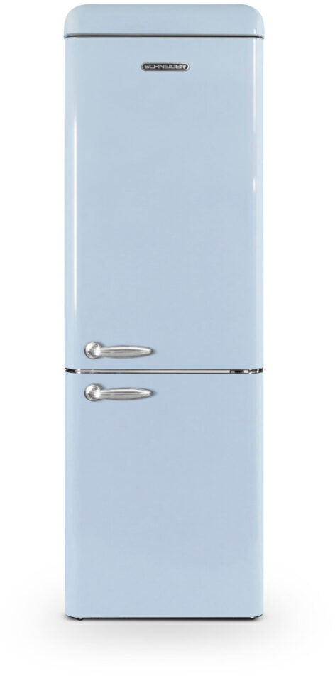 Schneider SCB300VBL blauwe retro koelkast