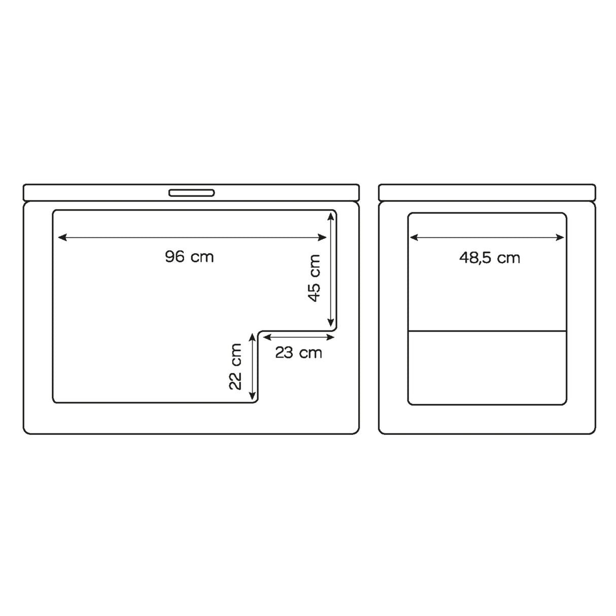 Inventum VK1122W Vrieskist 112 cm breed