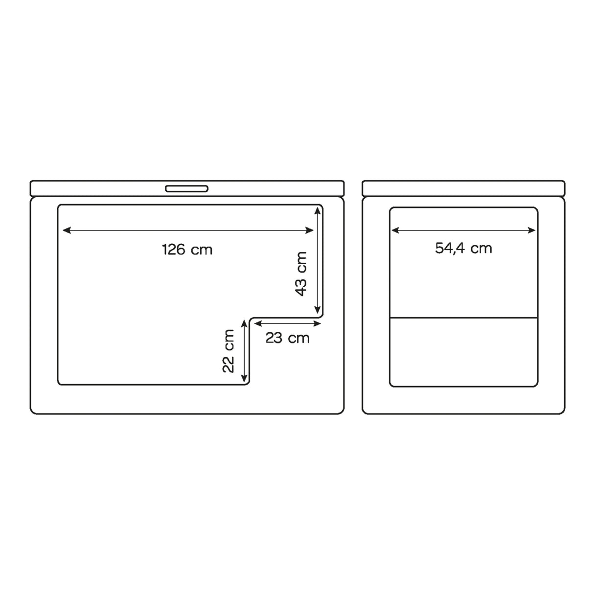 Inventum VK1422W Vrieskist 142 cm breed