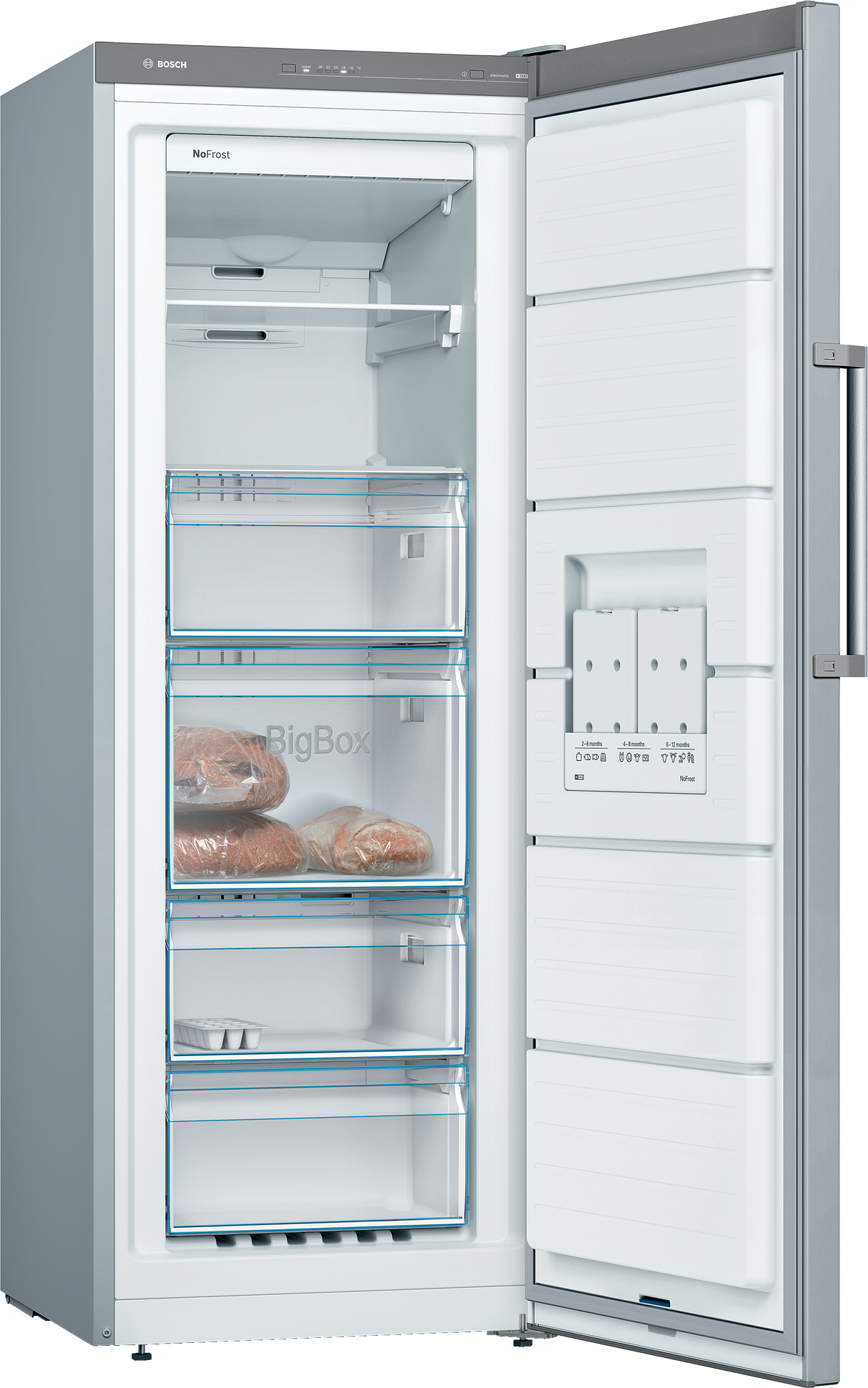 Bosch Serie 4 GSN29VLEP diepvriezer Vrieskast Vrijstaand 200 l E Roestvrijstaal