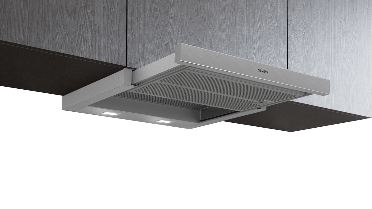 Siemens iQ300 LI67SA531 afzuigkap Semi-inbouw (uittrekbaar) Zilver 399 m³/uur A