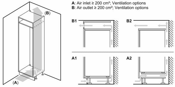 Siemens iQ100 KI96NNSE0 koel-vriescombinatie Ingebouwd 290 l E Wit