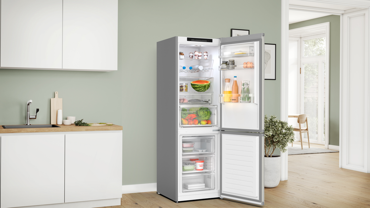 Bosch Serie 4 KGN36EICF koel-vriescombinatie Vrijstaand 321 l C Grijs