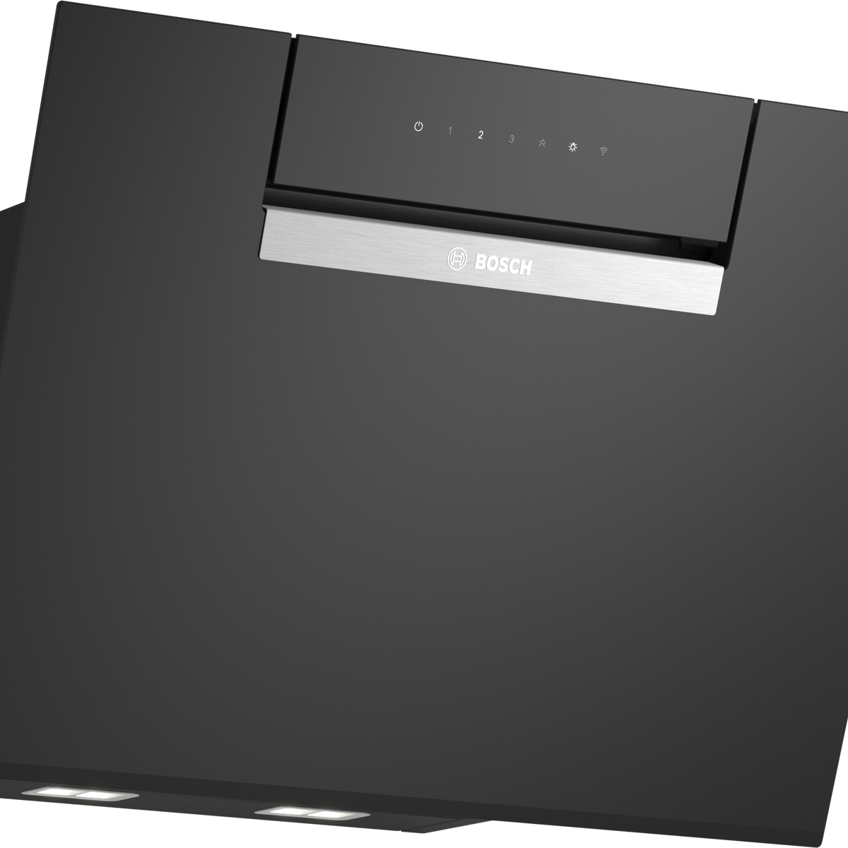 Bosch - Campana Extractora Decorativa de Pared, 60 cm, Serie 4, Electrónica TouchControl, Motor EcoSilence, Home Connect, Cristal Negro, DWK67FN60 Bosch - Campana Extractora Decorativa de Pared, 60 cm, Serie 4, Electrónica TouchControl, Motor EcoSilence, Home Connect, Cristal Negro, DWK67FN60