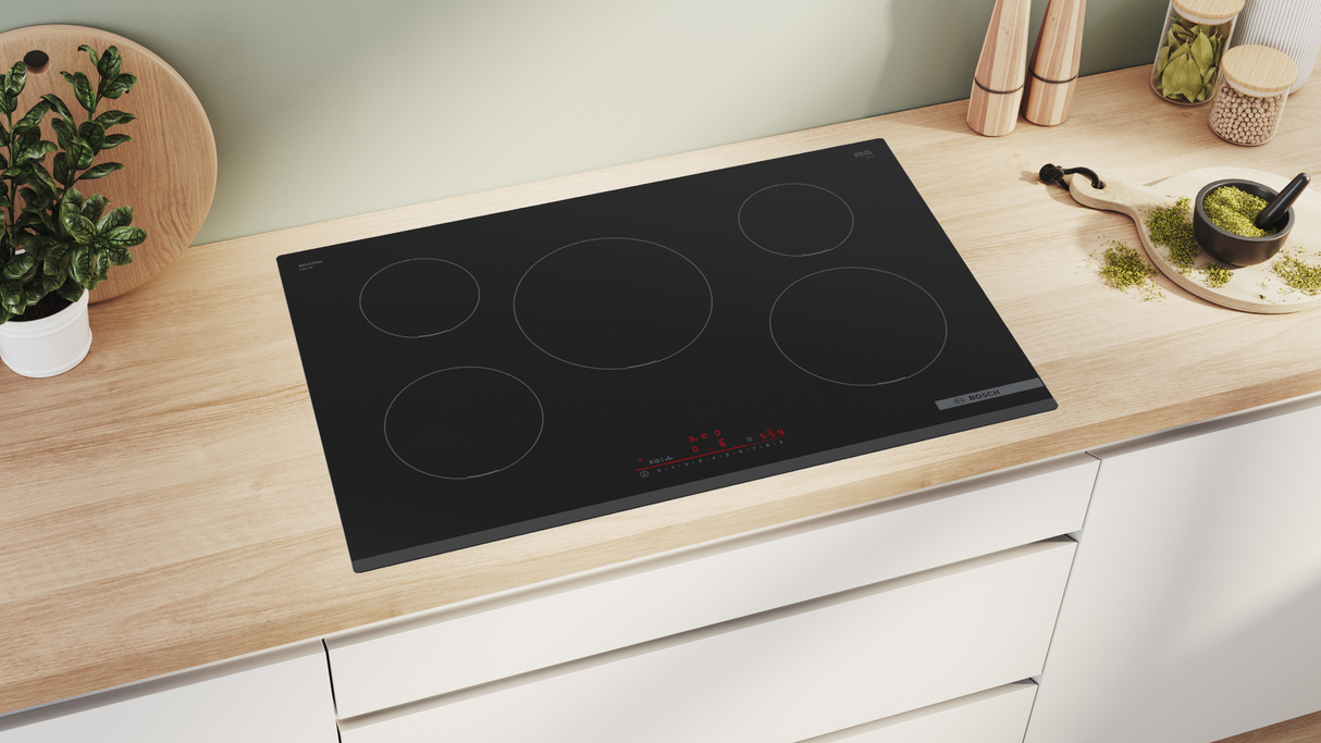 Bosch Serie 6 PIV831HB1E kookplaat Zwart Ingebouwd 80 cm Inductiekookplaat zones 5 zone(s)