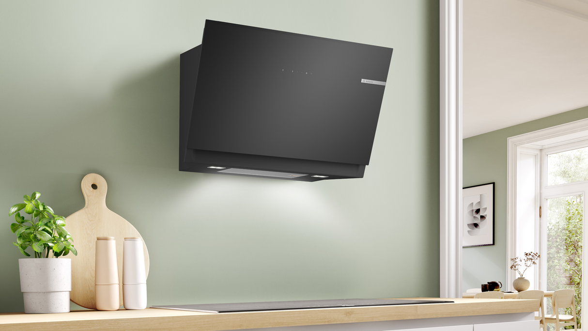 Bosch Serie 6 DWJ81AN60 afzuigkap Muurmontage Zwart, Roestvrijstaal