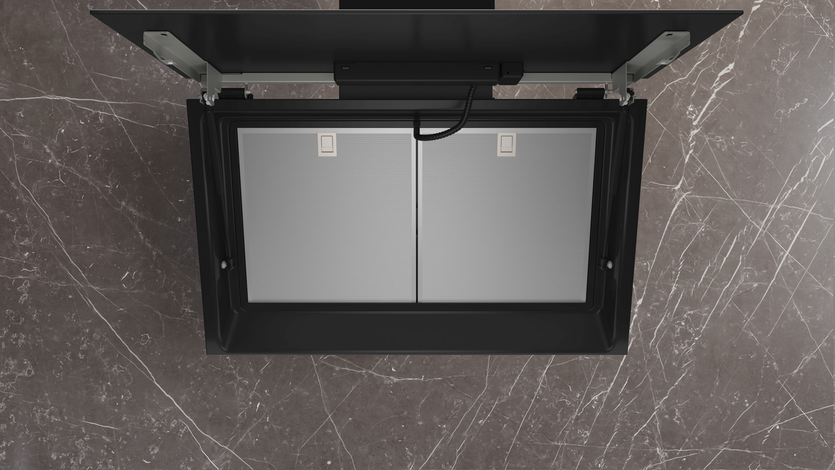 Siemens iQ500 LC81KAN60 afzuigkap Muurmontage Zwart, Roestvrijstaal 432 m³/uur A+