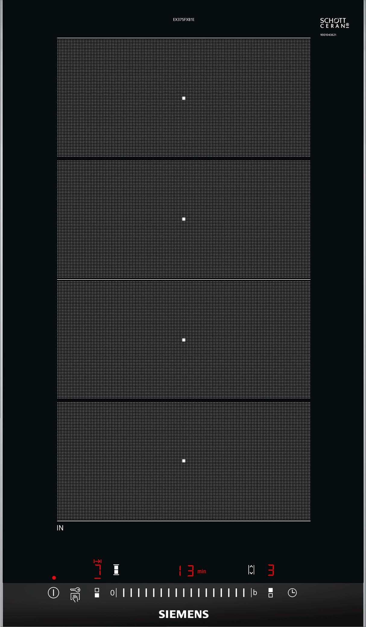 Siemens EX375FXB1E kookplaat Zwart Ingebouwd Inductiekookplaat zones 2 zone(s)