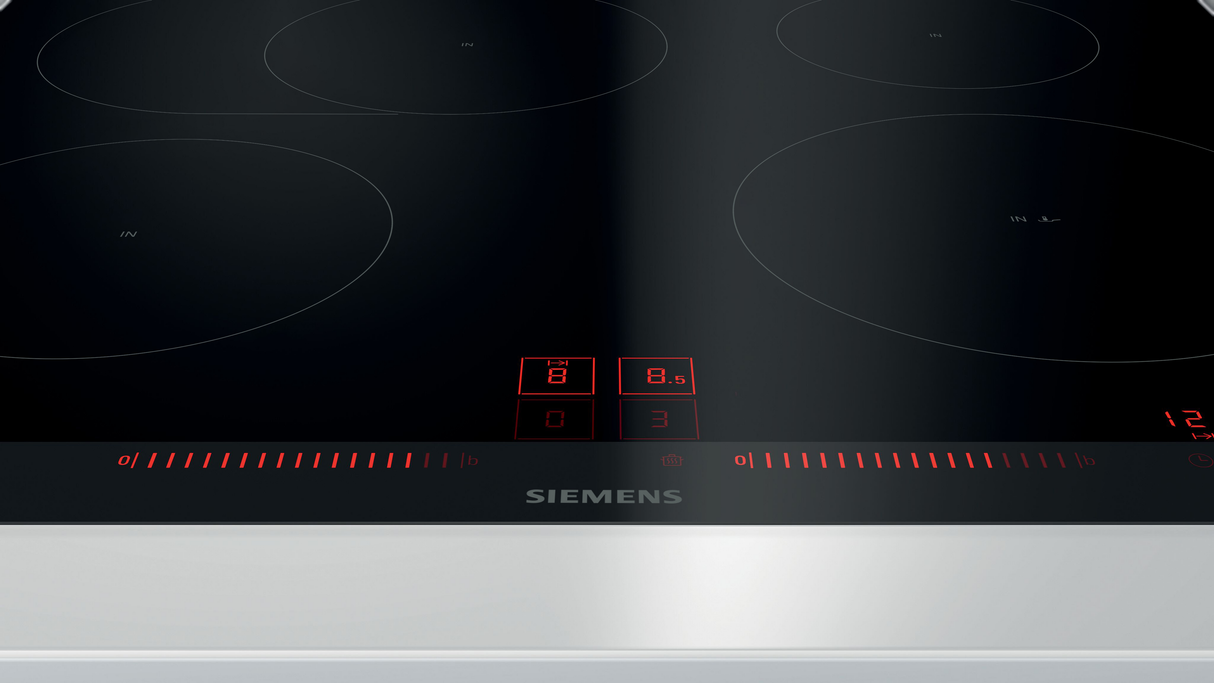 Siemens EH675LFC1E kookplaat Zwart, Roestvrijstaal Ingebouwd Inductiekookplaat zones 4 zone(s)