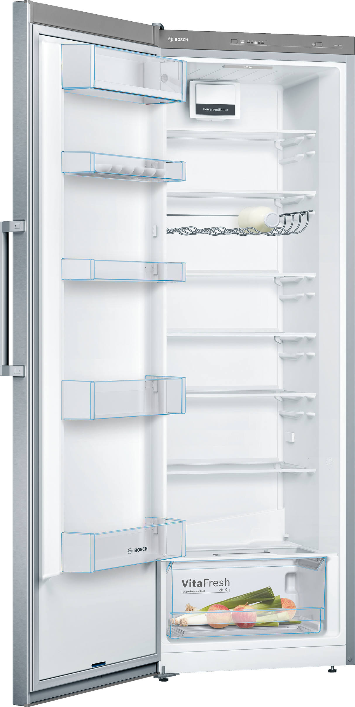 Bosch Serie 4 KSV33VLEP koelkast Vrijstaand 324 l E Roestvrijstaal