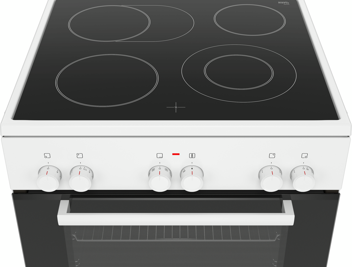 Bosch HKA090220 fornuis Vrijstaand fornuis Electrisch Keramisch Wit A