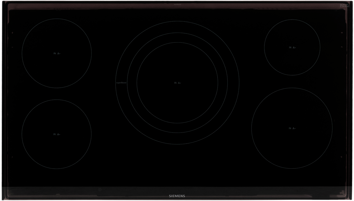 Siemens EH975LVC1E kookplaat Zwart, Roestvrijstaal Ingebouwd Inductiekookplaat zones 5 zone(s)
