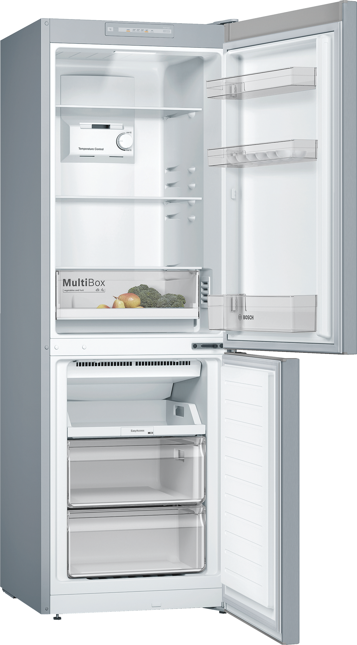 Bosch Serie 2 KGN33NLEB koel-vriescombinatie Vrijstaand 282 l E Roestvrijstaal