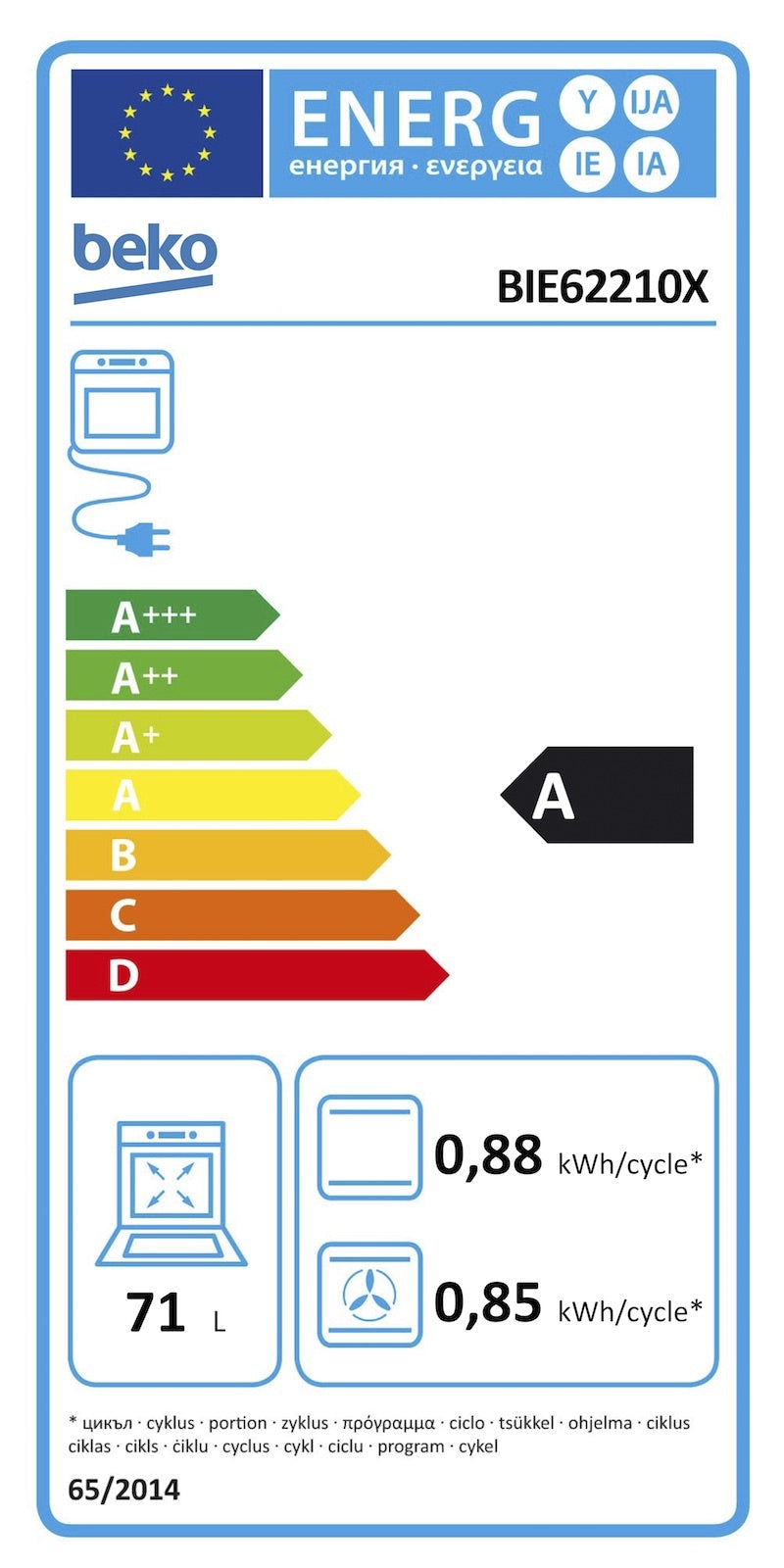 BEKO-BIE62210X-ENERGIELABEL
