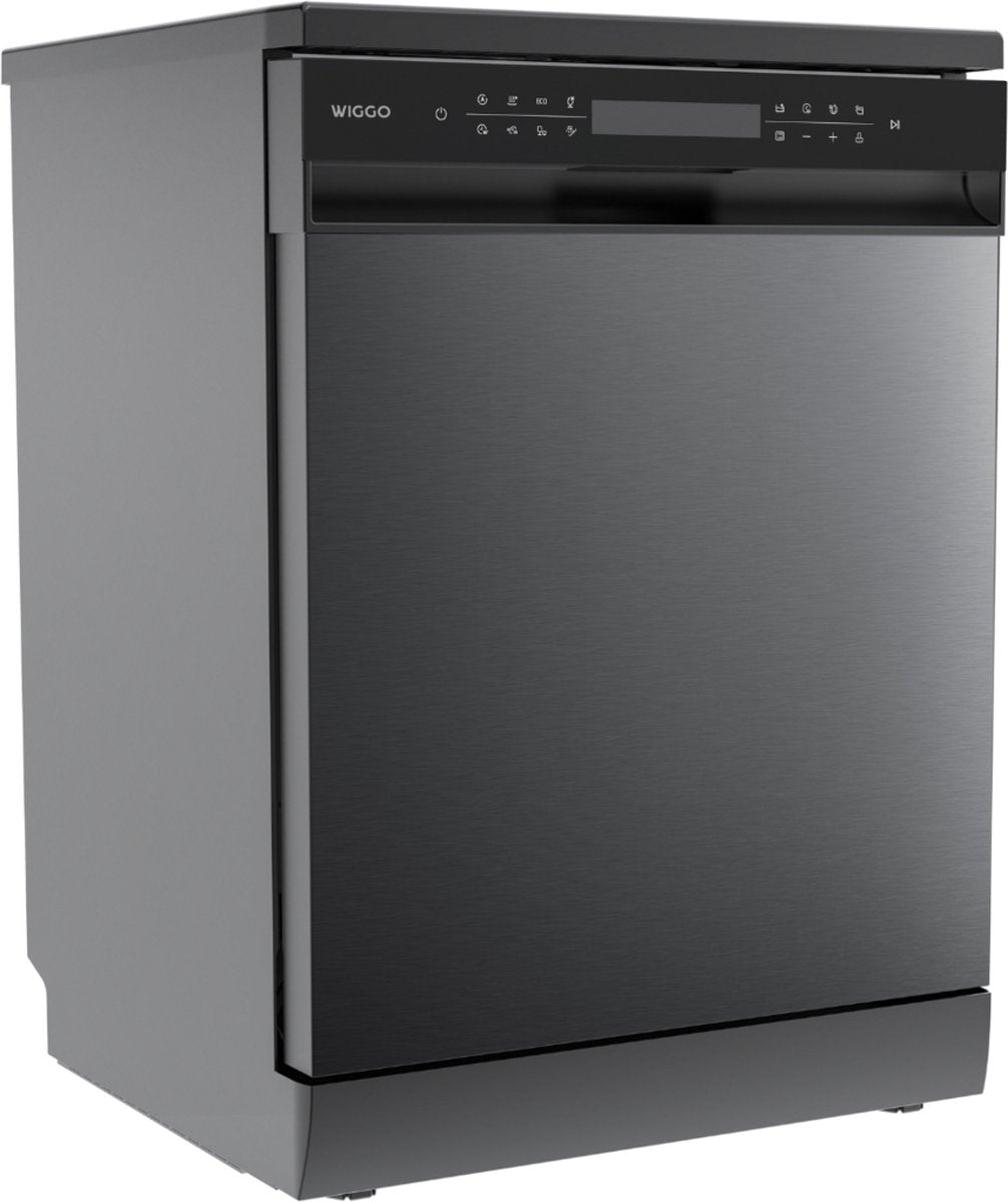 Wiggo WD-F6148B(DX) vrijstaande vaatwasser 60 cm donker roestvrijstaal