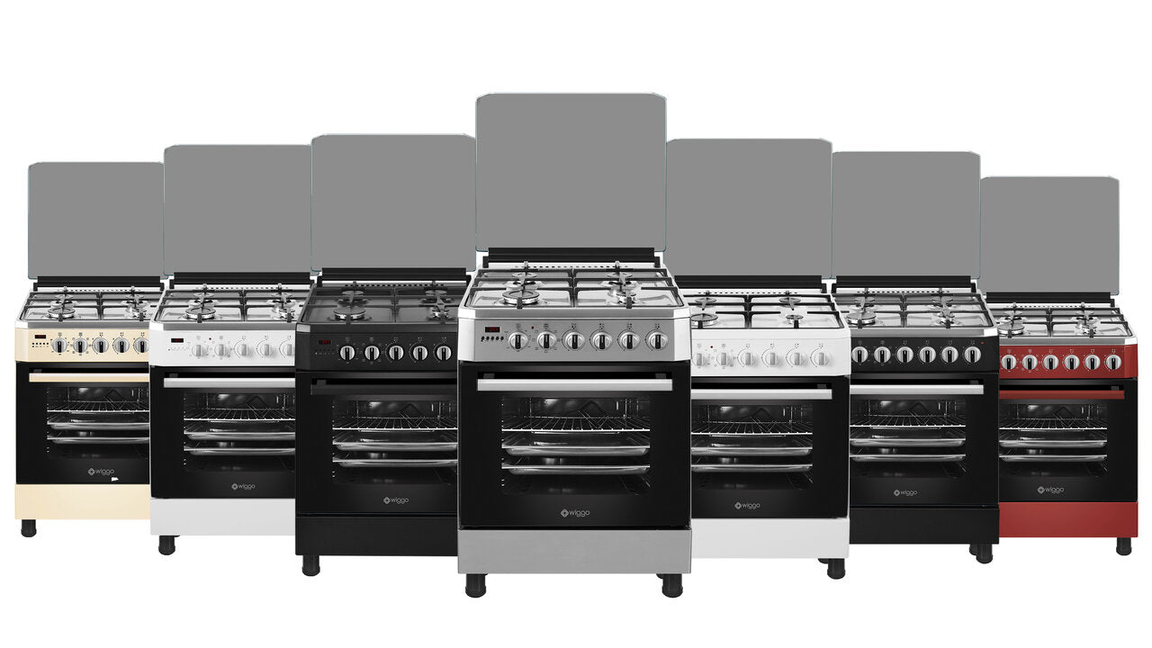 Wiggo  WO-E609R(WX) Serie 9 - Gasfornuis - Wit/RVS