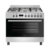 Wiggo WO-E969R(XX) 90 cm breed rvs gasfornuis