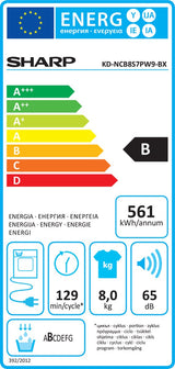 Sharp KDNCB8S7PW91BX condensdroger