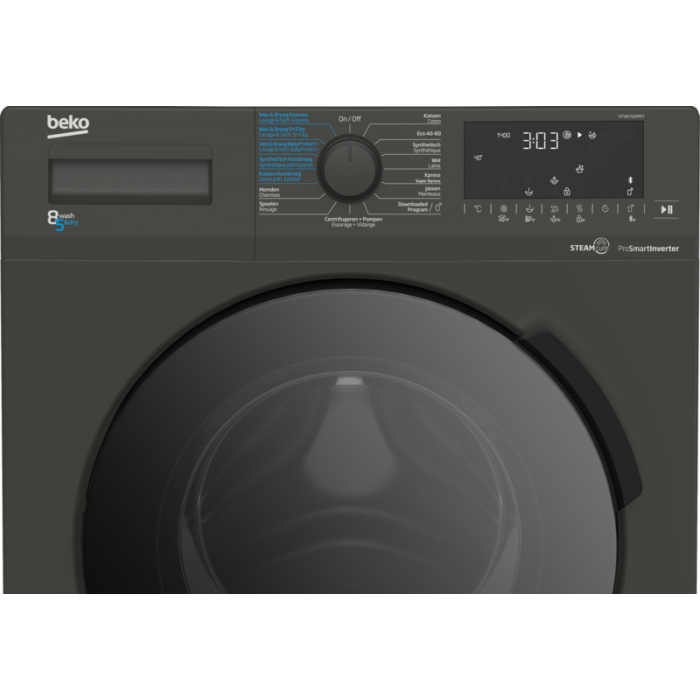BEKO HTV8716XMST wasdroogcombinatie
