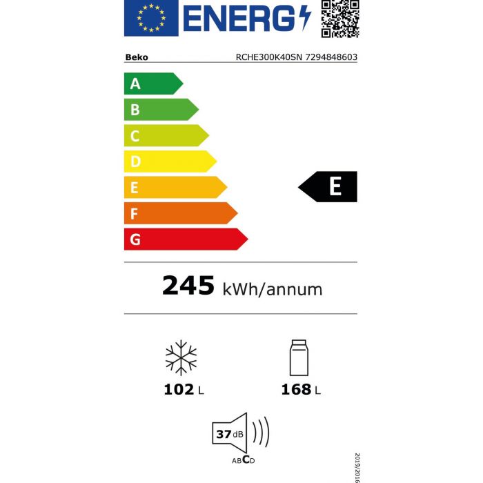 Beko RCHE300K40SN koelvriescombinatie nofrost 171 cm hoog