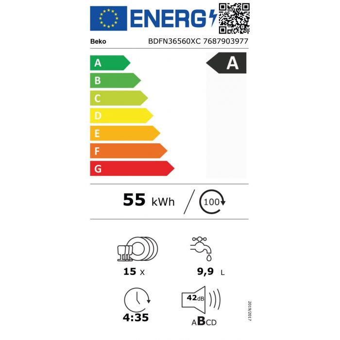 Beko BDFN36560XC vrijstaande vaatwasser 15 couverts