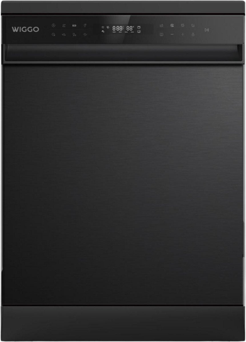 Wiggo WD-F6148B(DX) vrijstaande vaatwasser 60 cm donker roestvrijstaal
