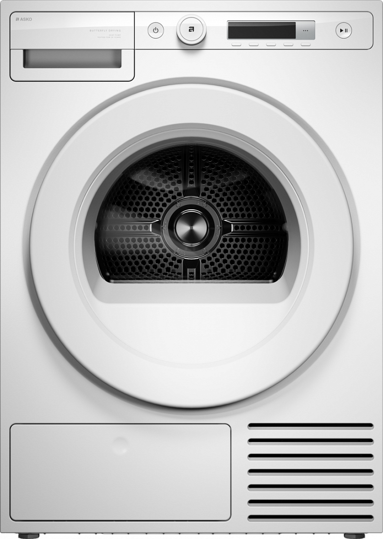 ASKO T108HW warmtepompdroger 8 kg wit – vooraanzicht