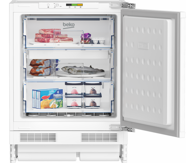 Beko BU1204N onderbouwvriezer - geopend