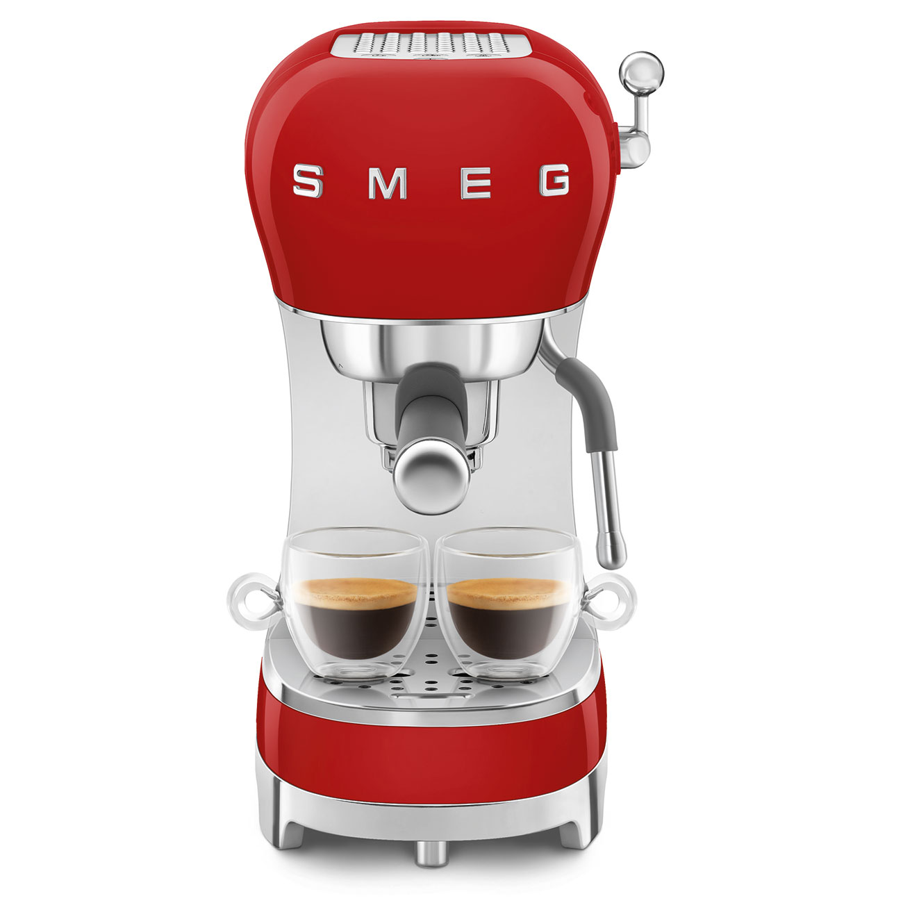 SMEG ECF02RDEU handmatige espressomachine rood