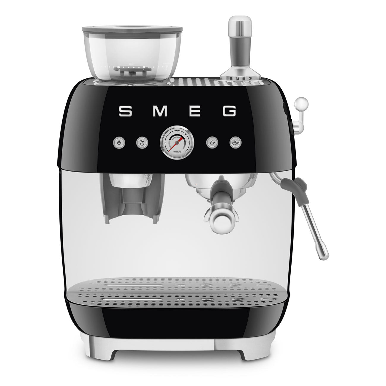 SMEG EGF03BLEU espressomachine met bonenmaler zwart