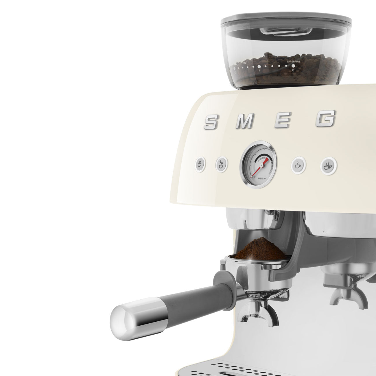 SMEG EGF03CREU espressomachine met bonenmaler crème