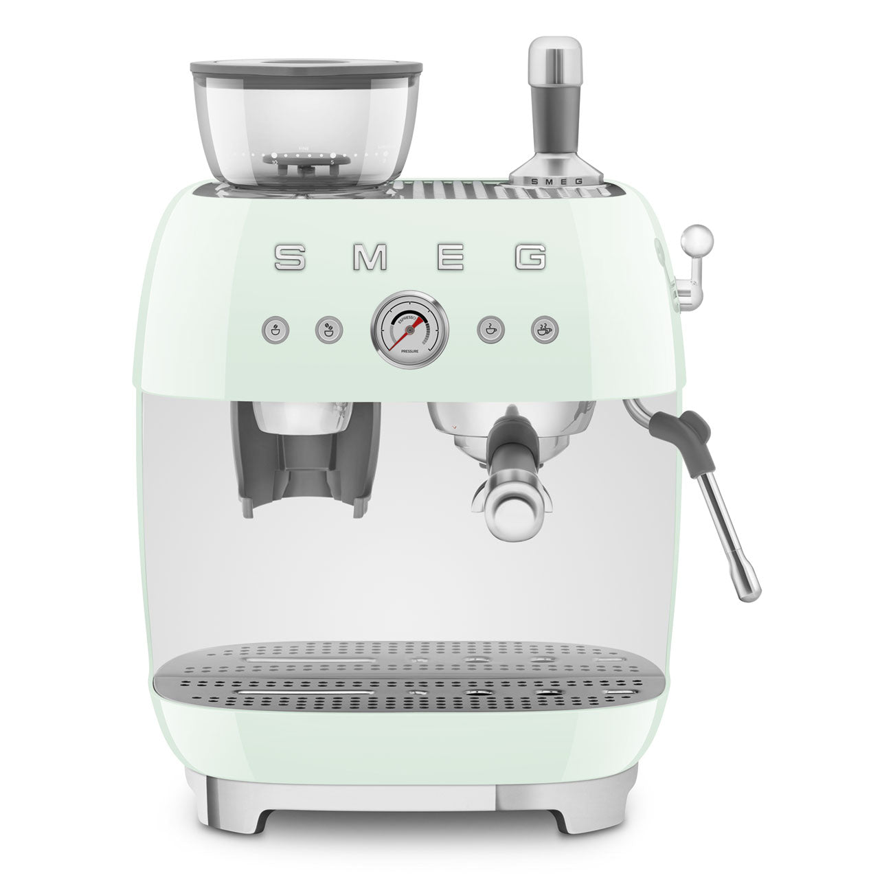 SMEG EGF03PGEU espressomachine met bonenmaler watergroen