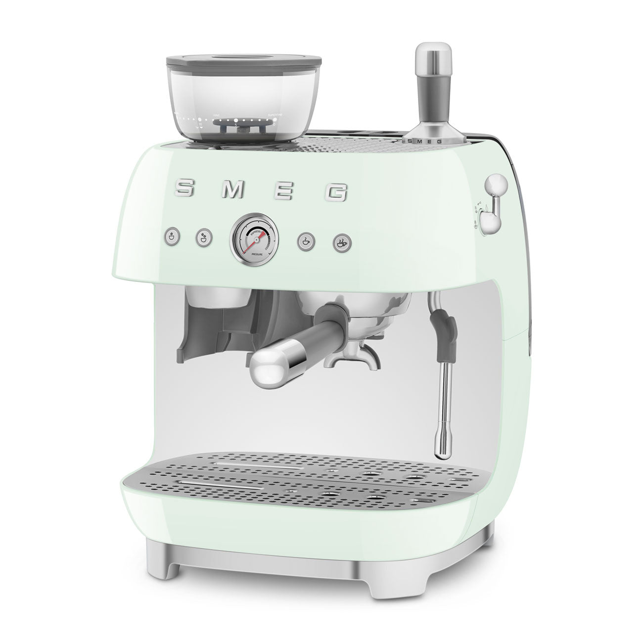 SMEG EGF03PGEU espressomachine met bonenmaler watergroen
