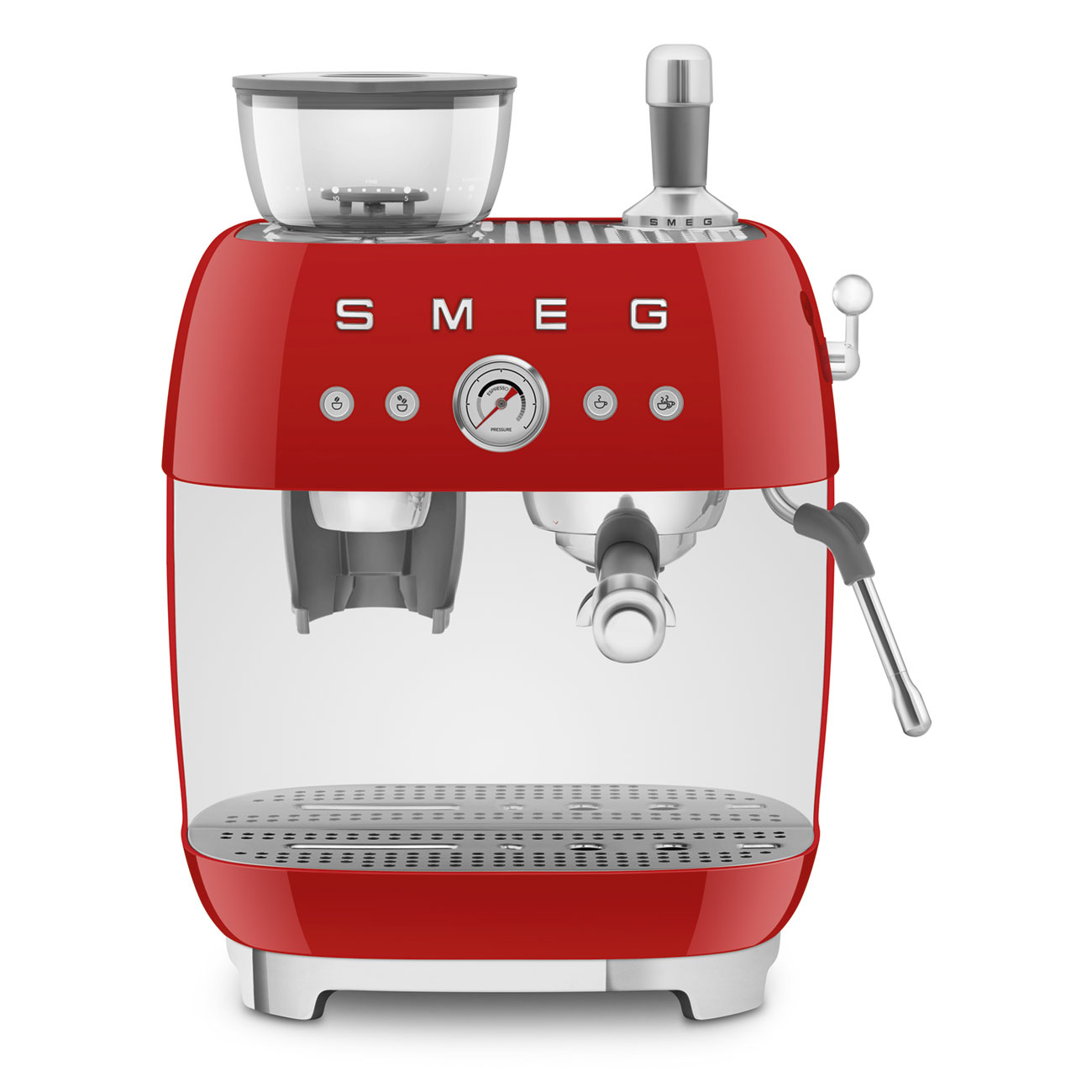 SMEG EGF03RDEU espressomachine met bonenmaler rood