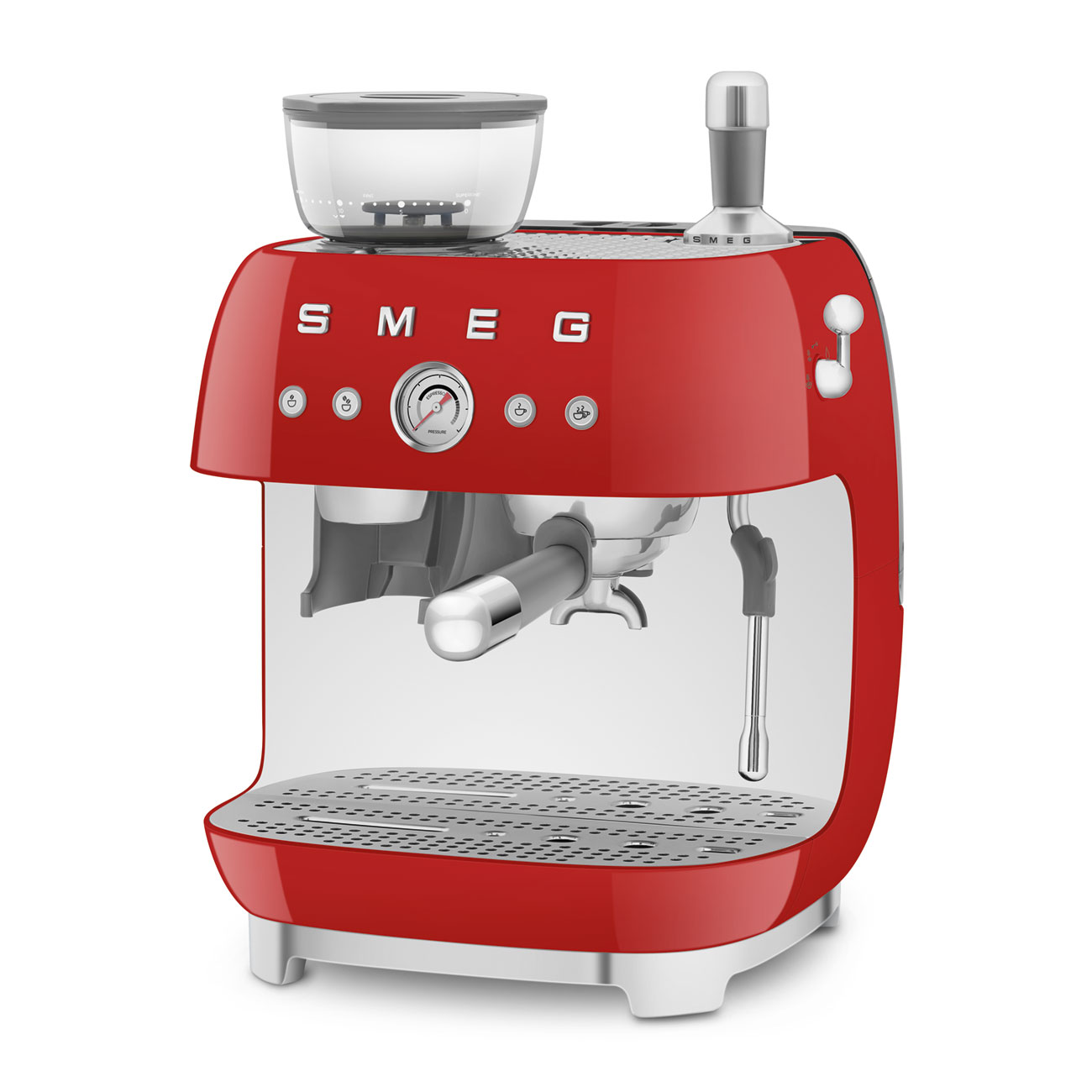 SMEG EGF03RDEU espressomachine met bonenmaler rood